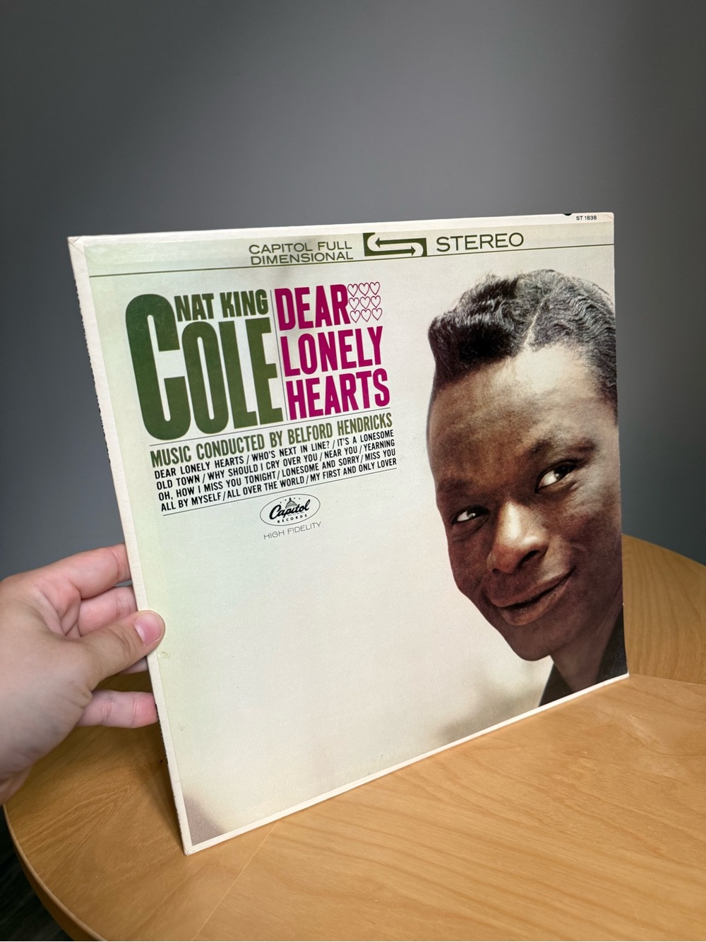 Dear Lonely Hearts by Nat King Cole Vintage Vinyl Record c1962 Jazz Music